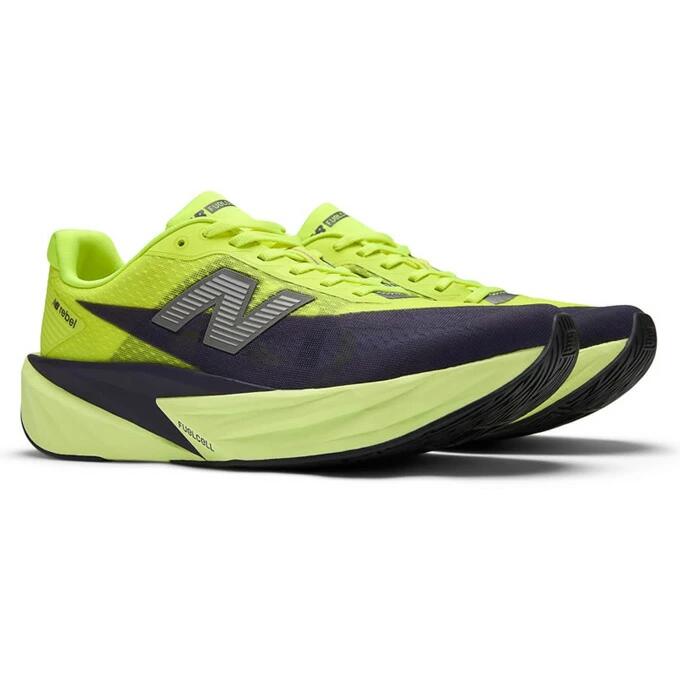 ニューバランス New Balance FuelCell Rebel v5 MFCX4TR2E メンズ ランニングシューズ 2E マラソン ジョギング ライム×ブラック mfcx4tr2e