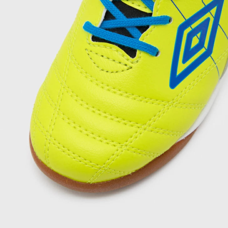 umbro アンブロ アクセレイター TR JR WIDE IN ジュニア サッカー インドアシューズ ワイド 幅広 体育館 フットサル対応 YLBL イエロー×ブルー uf6scsf1j
