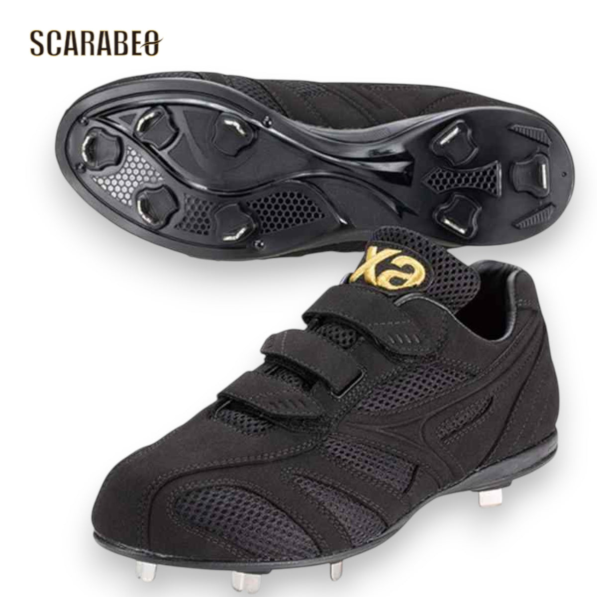 ザナックス Xanax 野球スパイク 樹脂底 金具 トラスト 3本ベルト ワイド 高校野球対応 BS323CL 日本製 bs323cl