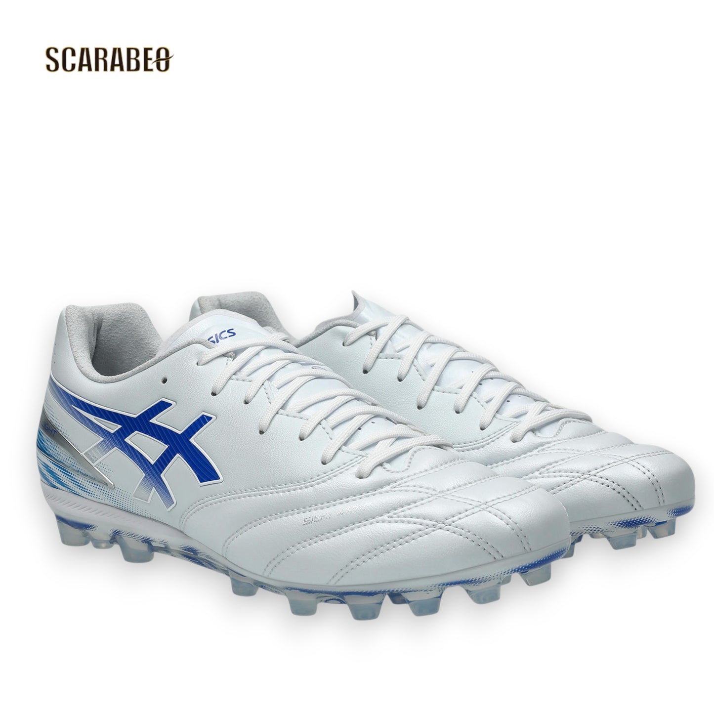 アシックス asics DS LIGHT PRO AG サッカースパイク ホワイト ブルー 人工芝対応 SILKYWRAP ディーエスライト プロ 1103a127-100