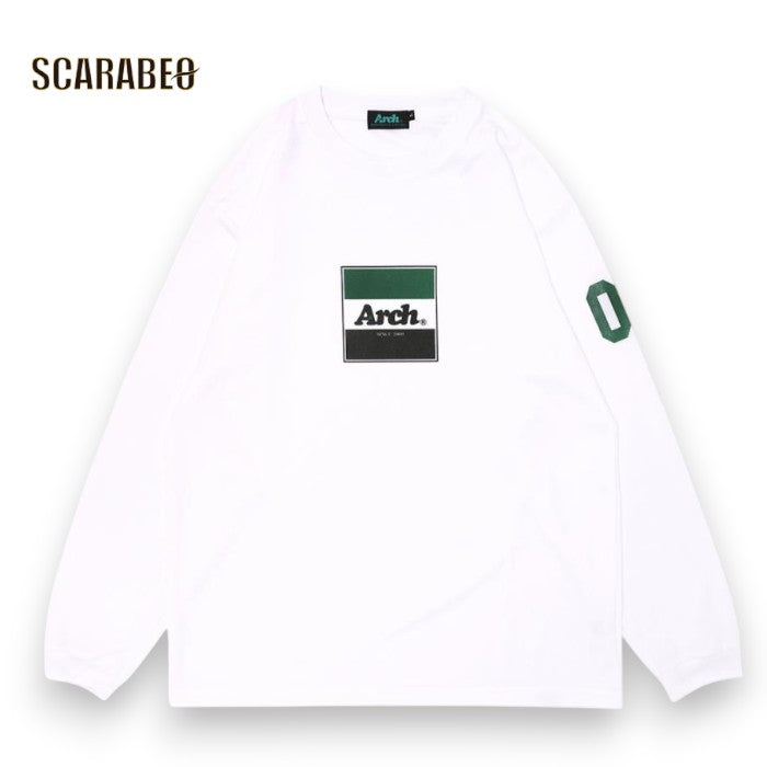 rch アーチ trico logo L/S tee DRY ホワイト グリーン 長袖Tシャツ t325-101