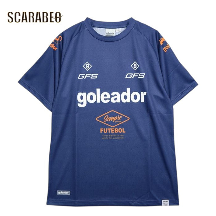 ゴレアドール Jogo De Treino プラシャツ 大人用 サッカー フットサル 半袖 プラクティスシャツ ネイビー goleador g-2627