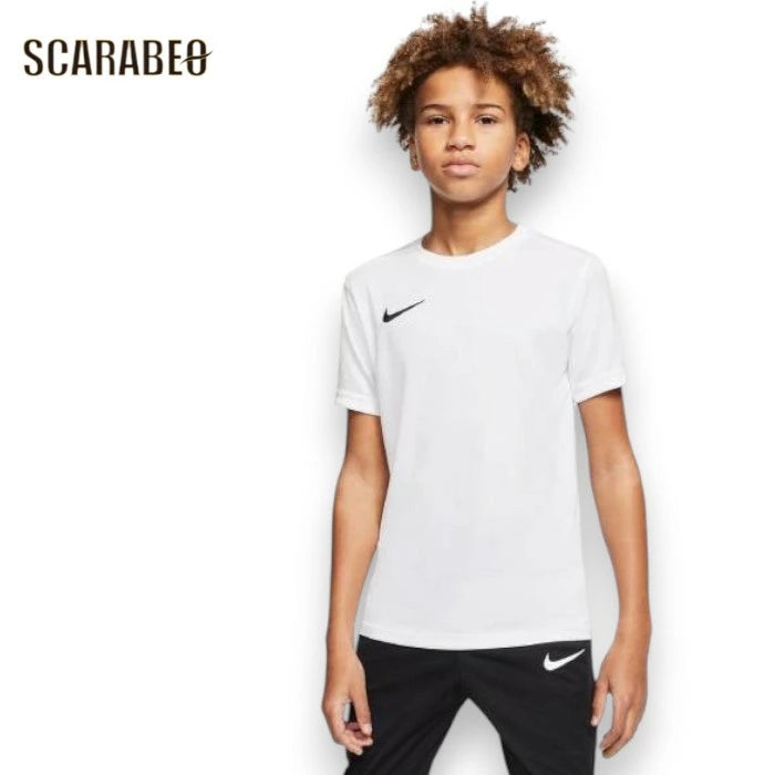 ナイキ NIKE ジュニア サッカーウェア JR パーク7 半袖ジャージ BV6741 キッズ トレーニングウェア 吸汗速乾 メッシュ ブラック ホワイト 子供用 サッカー 練習着 bv6741