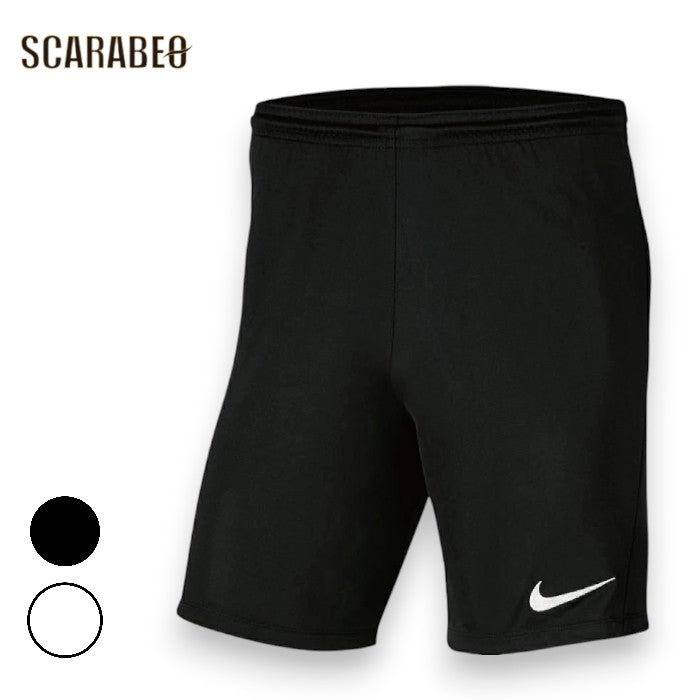 ナイキ NIKE ジュニア サッカー パンツ パーク3 ニットショート NB NI1757 キッズ ハーフパンツ DRI-FIT 吸汗速乾 トレーニングウェア ブラック ホワイト bv6865