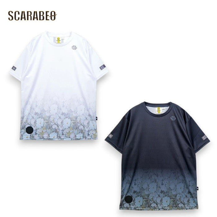 goleador ゴレアドール 昇華プリント ゴブラン花柄 グラデーション プラクティスTシャツ メンズ サッカー フットサル 半袖 トレーニングウェア 吸汗速乾 gd-221