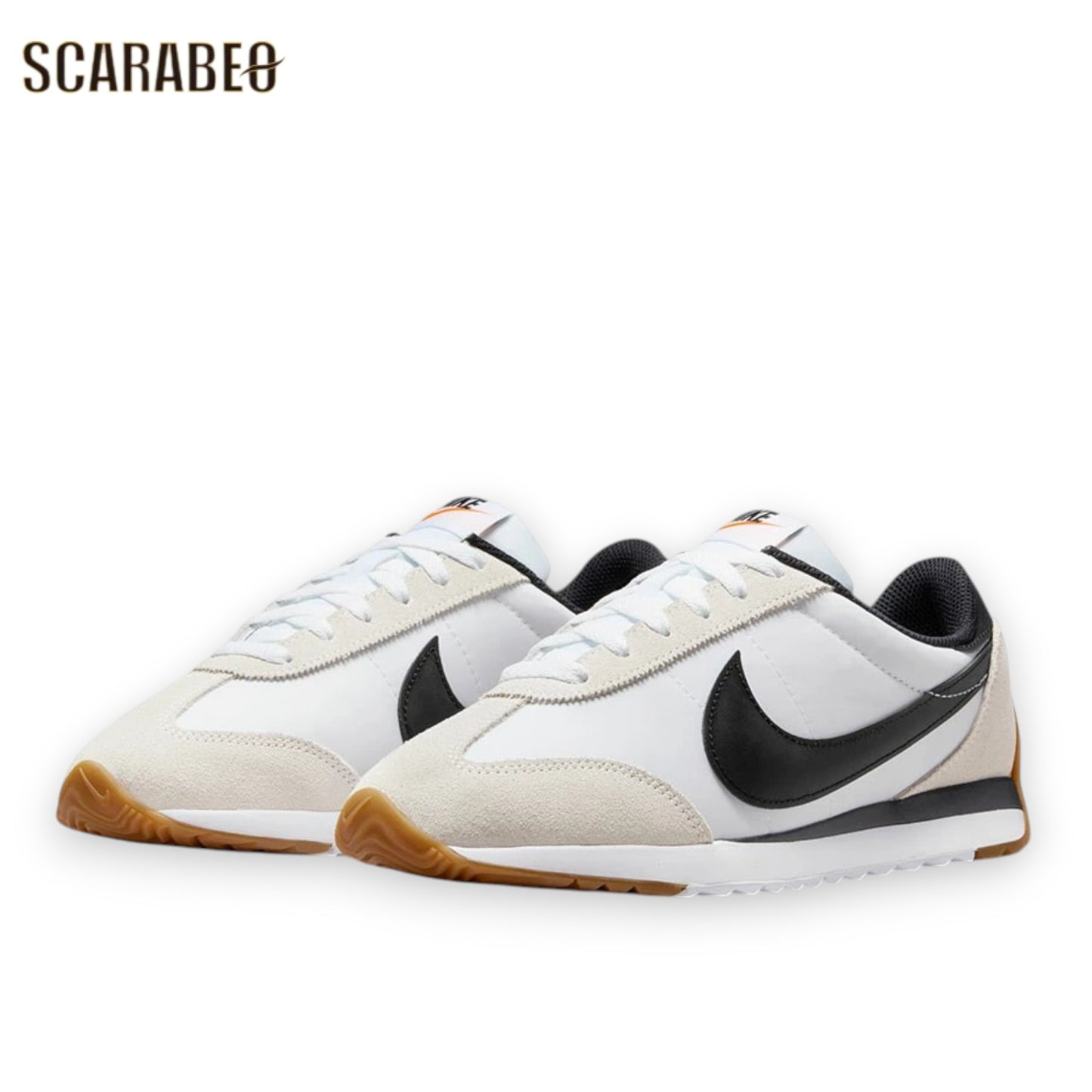 ナイキ パシフィック レディース スニーカー NIKE HM4771-105 ローカット レザー スエード カジュアルシューズ 70年代風 通勤 通学 ホワイト ブラック hm4771-105