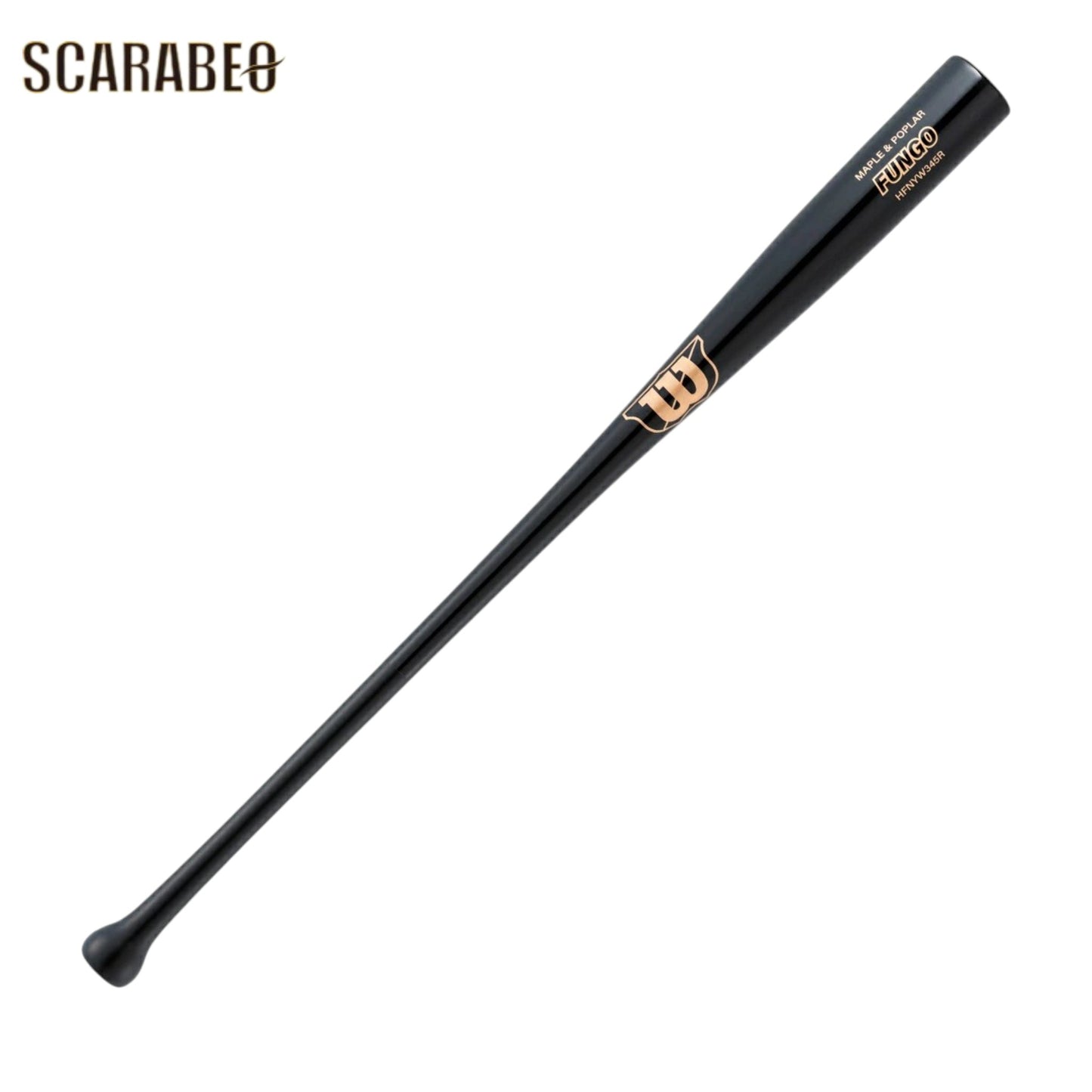 Wilson ウイルソン ノックバット 木製 ファンゴ S345R型 ブラック 89cm 91cm 93cm ポプラ メープル 大人用 コーチ用 ノック用 野球 練習用 wbw2038010