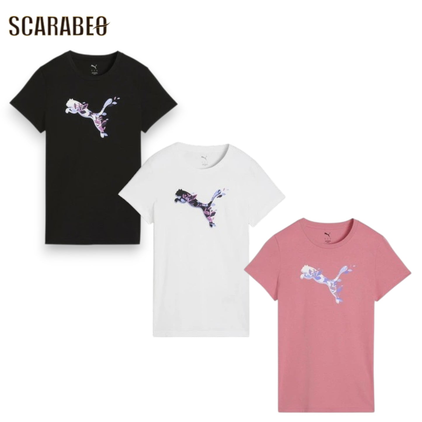 PUMA プーマ GRAPHICS フローラル キャット Tシャツ レディース 半袖Tシャツ スポーツウェア カジュアル コットン マルチスポーツ