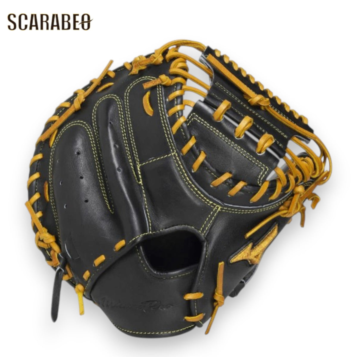 MIZUNO PRO ミズノプロ 號 SAKEBI 硬式 キャッチャーミット 捕手用 M-R型 硬式グローブ ブラック×コルク 1AJCH34010 1AJCH34010-0949