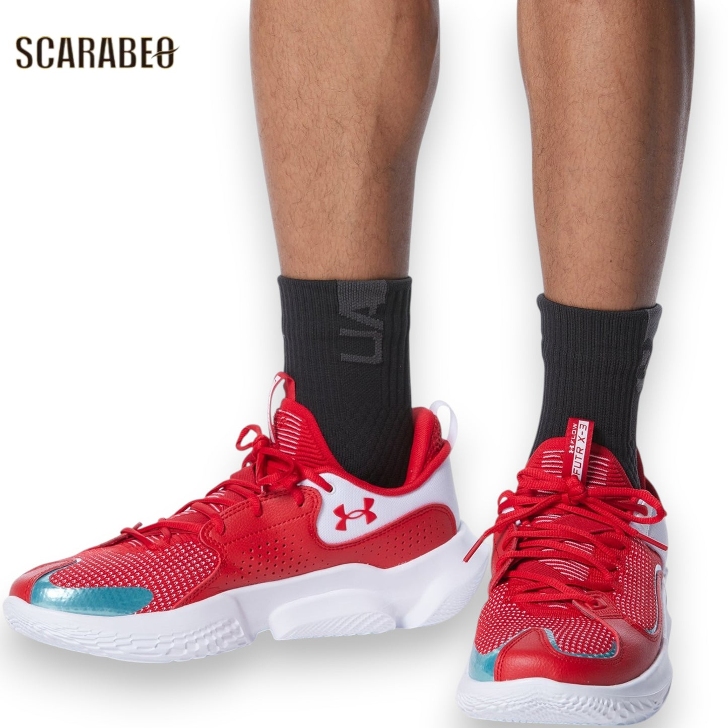 アンダーアーマー UAフロー フューチャーX 3 レッド ホワイト UNDER ARMOUR バスケットシューズ バッシュ メンズ レディース ユニセックス FLOW 3026630-600