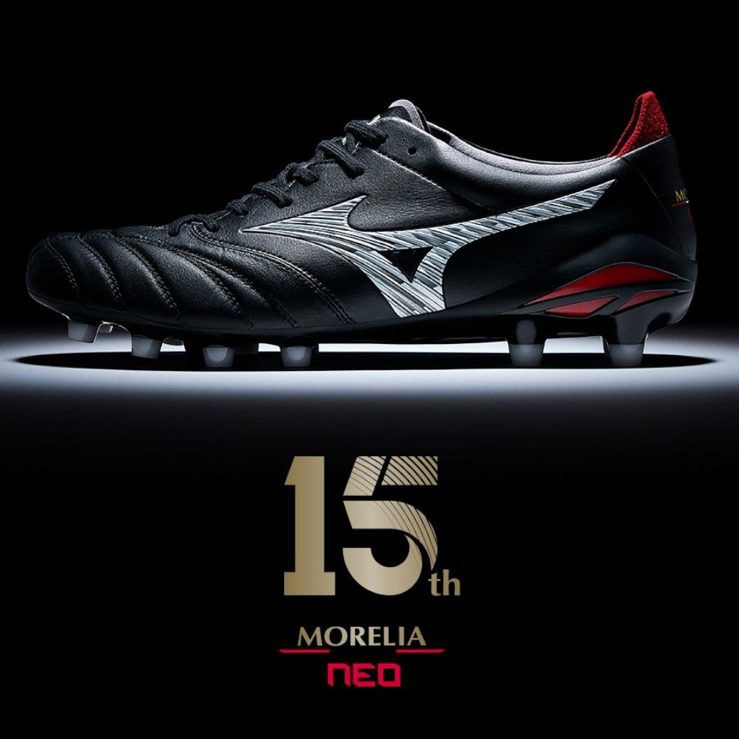 【9月18日発売開始】ミズノMIZUNOモレリアネオ5JAPANP1GA268001サッカースパイク天然芝土人工芝トップモデル日本製ブラックホワイト2EMORELIAp1ga268001
