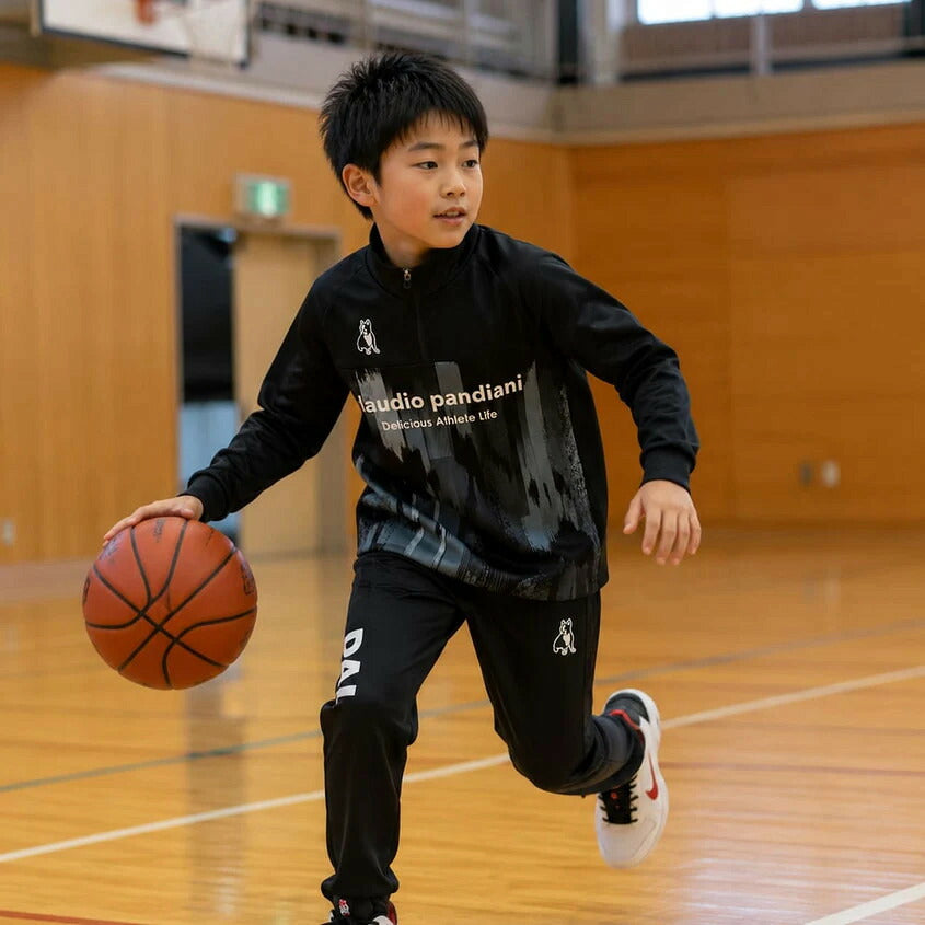 サッカージャンキーsoccerjunkyキッズVerticalLineトレーニングロングパンツジュニアサッカーフットサルジャージパンツストレッチブラックネイビーcp26d33k