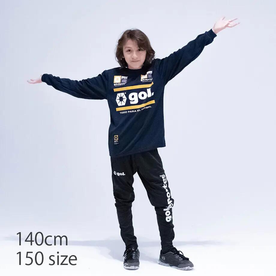 【 gol. ゴル 】 ジュニア 長袖ドライシャツ < CUADRADO > サッカー フットサル ウェア G291-864J WHT RED
