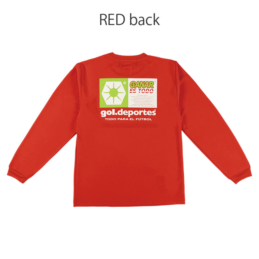 【 gol. ゴル 】 ジュニア 長袖ドライシャツ < CUADRADO > サッカー フットサル ウェア G291-864J WHT RED