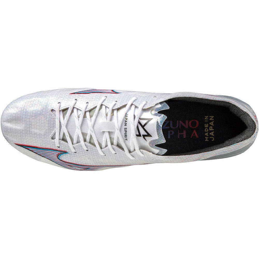 ミズノ MIZUNO サッカースパイク ミズノアルファ JAPAN ホワイト×イグニッションレッド×ブルー P1GA236009 α ALPHA
