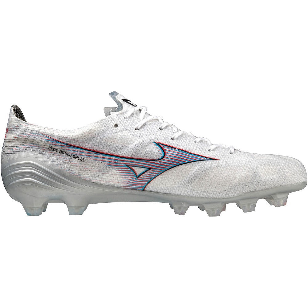 【大特価】ミズノ MIZUNO サッカースパイク ミズノアルファ エリート ホワイト×イグニッションレッド×ブルー P1GA236209 α ALPHA ELITE