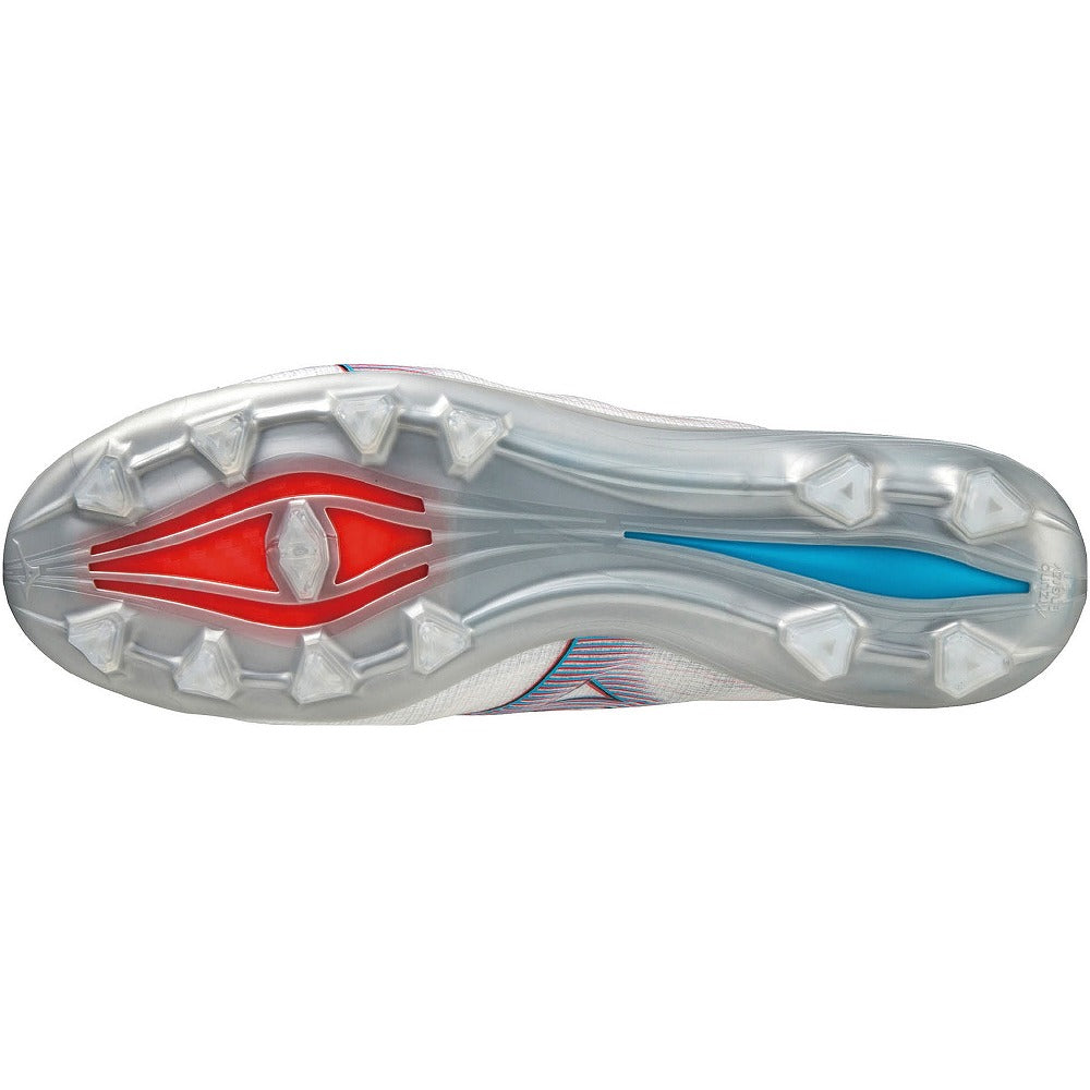 【大特価】ミズノ MIZUNO サッカースパイク ミズノアルファ エリート ホワイト×イグニッションレッド×ブルー P1GA236209 α ALPHA ELITE