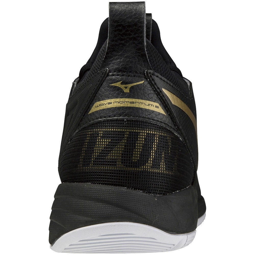 【 ミズノ mizuno 】 バレーボールシューズ ウェーブモーメンタム 2 ( ブラック×ゴールド×ホワイト ) V1GA211252 WAVE MOMENTUM 2