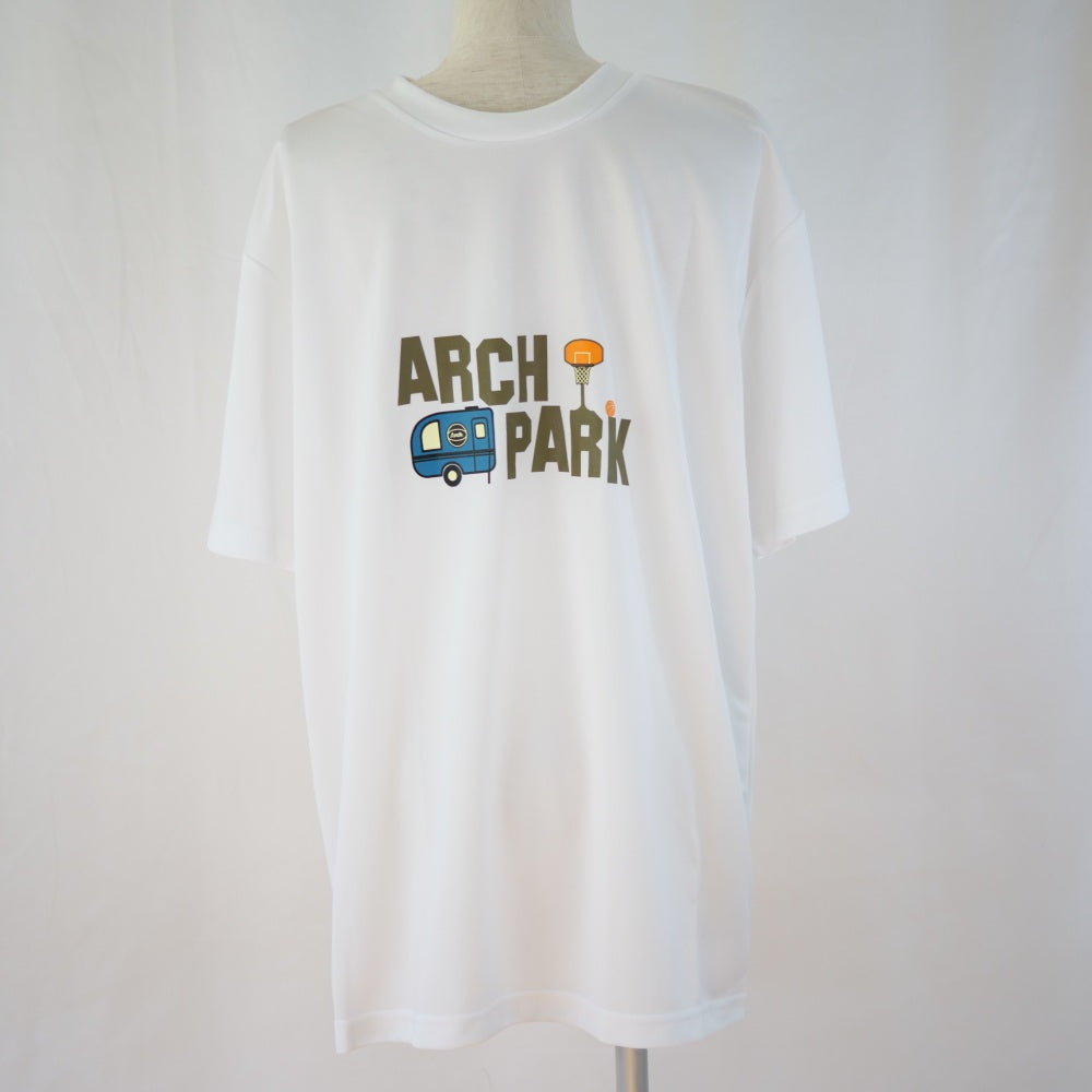 【 Arch アーチ 】 バスケットウェア Tシャツ BB park tee [DRY] ホワイト 半袖
