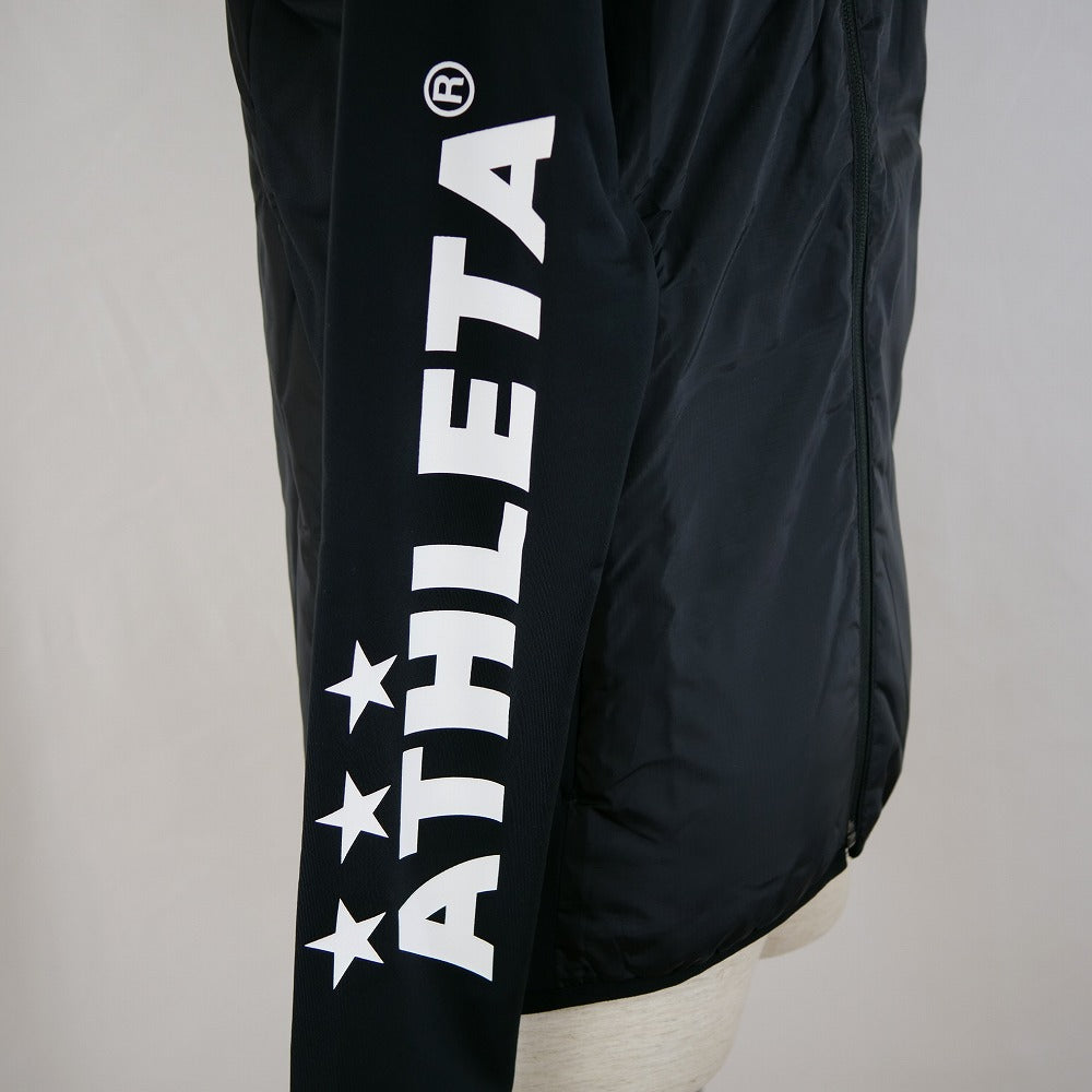 【 アスレタ ATHLETA 】 ジュニア 中綿ミドルジャージジャケット 02374J ブラック Fイエロー ネイビー サッカー フットサル ウェア トレーニングウェア