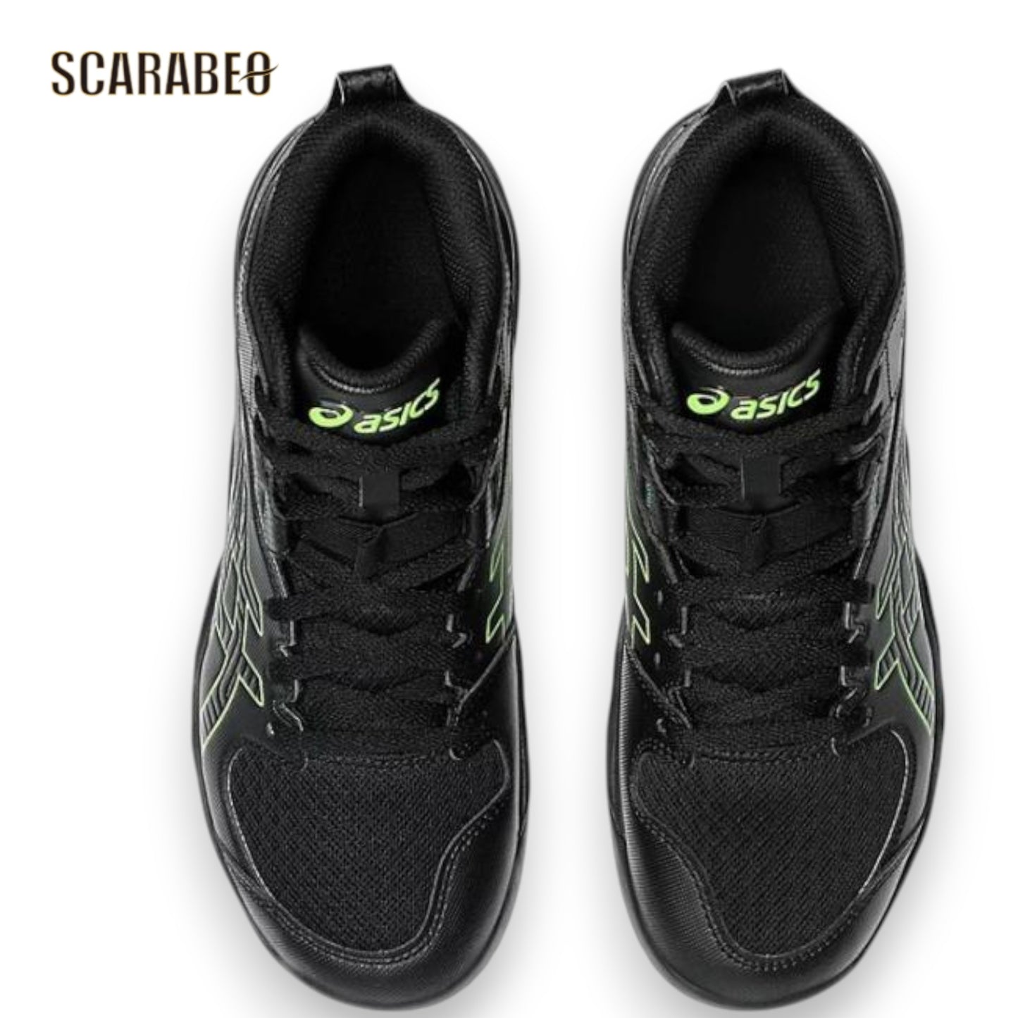 アシックス ASICS DUNKSHOT MB 10 ジュニア バスケットシューズ キッズ バッシュ ブラック グリーン ゲッコー 初心者 子供 18-24cm　1064a019-001