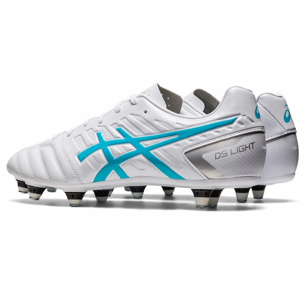アシックス 取替式 ワイド サッカー スパイク DS LIGHT GAIN ST ホワイト×アクアリウム 1101A041-101 ASICS