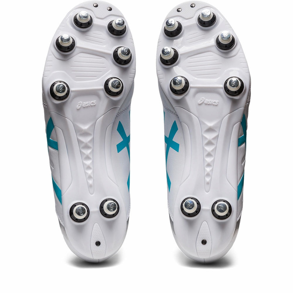 アシックス 取替式 ワイド サッカー スパイク DS LIGHT GAIN ST ホワイト×アクアリウム 1101A041-101 ASICS