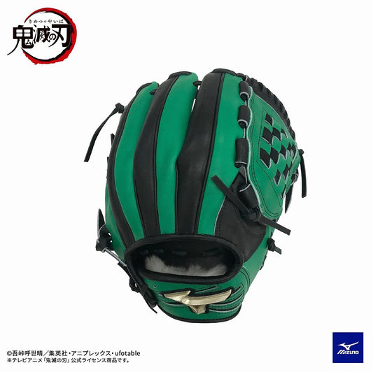 【 ミズノ MIZUNO 】 鬼滅の刃 限定 軟式用 グローバルエリート TANJIROモデル サイズ11 グリーン 竈門炭治郎 1AJRGA0000