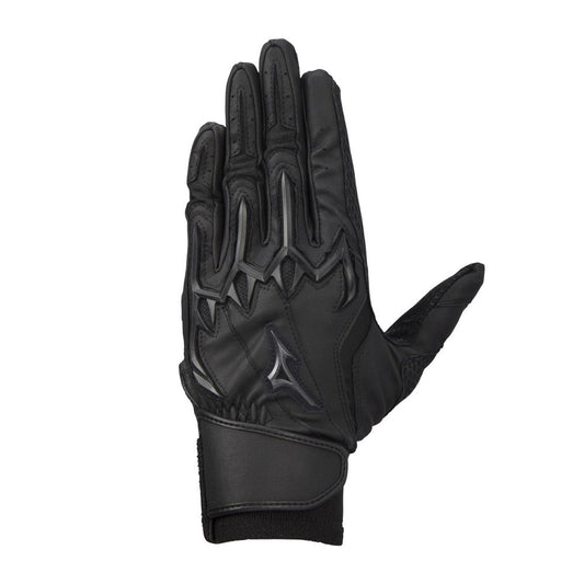 【 ミズノ MIZUNO 】 高校野球ルール対応 ミズノプロ バッティンググローブ 両手用 シリコンパワーアークLI ブラック×ブラック 1EJEH20090 バッティング 手袋