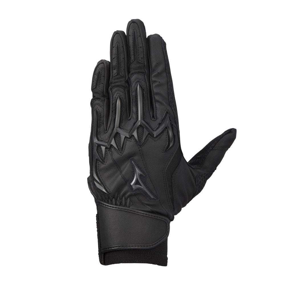 【 ミズノ MIZUNO 】 高校野球ルール対応 ミズノプロ バッティンググローブ 両手用 シリコンパワーアークLI ブラック×ブラック 1EJEH20090 バッティング 手袋