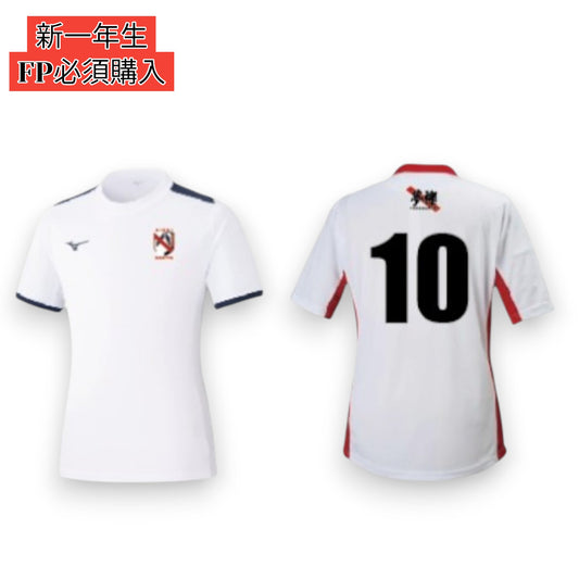【返品交換不可】練習用シャツ(白）　P2MAD02071（マーク込）