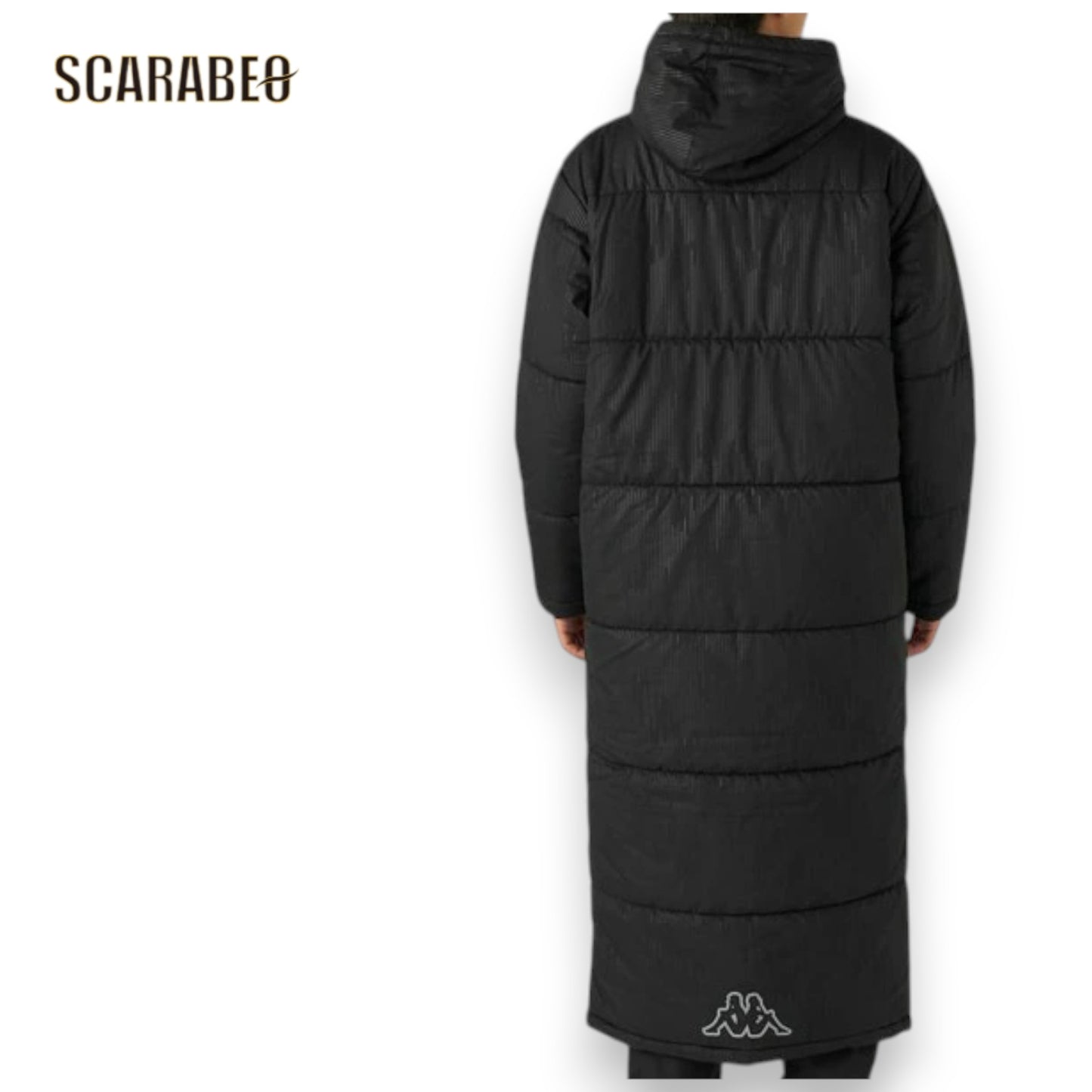 カッパ ベンチコート メンズ 中綿 ロングコート 防寒 kappa 245-378 BK LLサイズ スポーツ観戦 ベンチコート