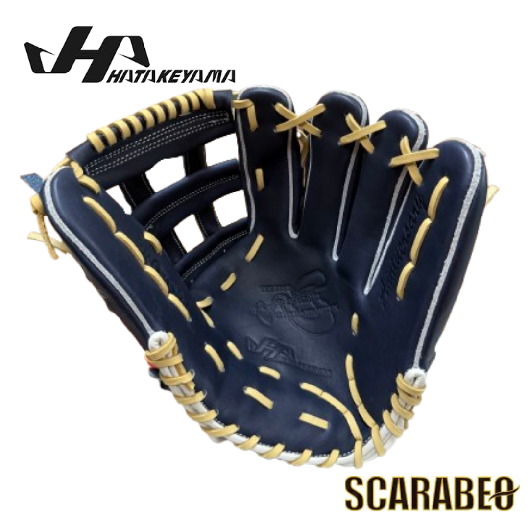 2025年限定モデル HATAKEYAMA ハタケヤマ 軟式グローブ PRO-G97 外野手用 一般用 大人用 右投げ 12.4インチ ネイビー 北米ステアハイド 限定グラブ