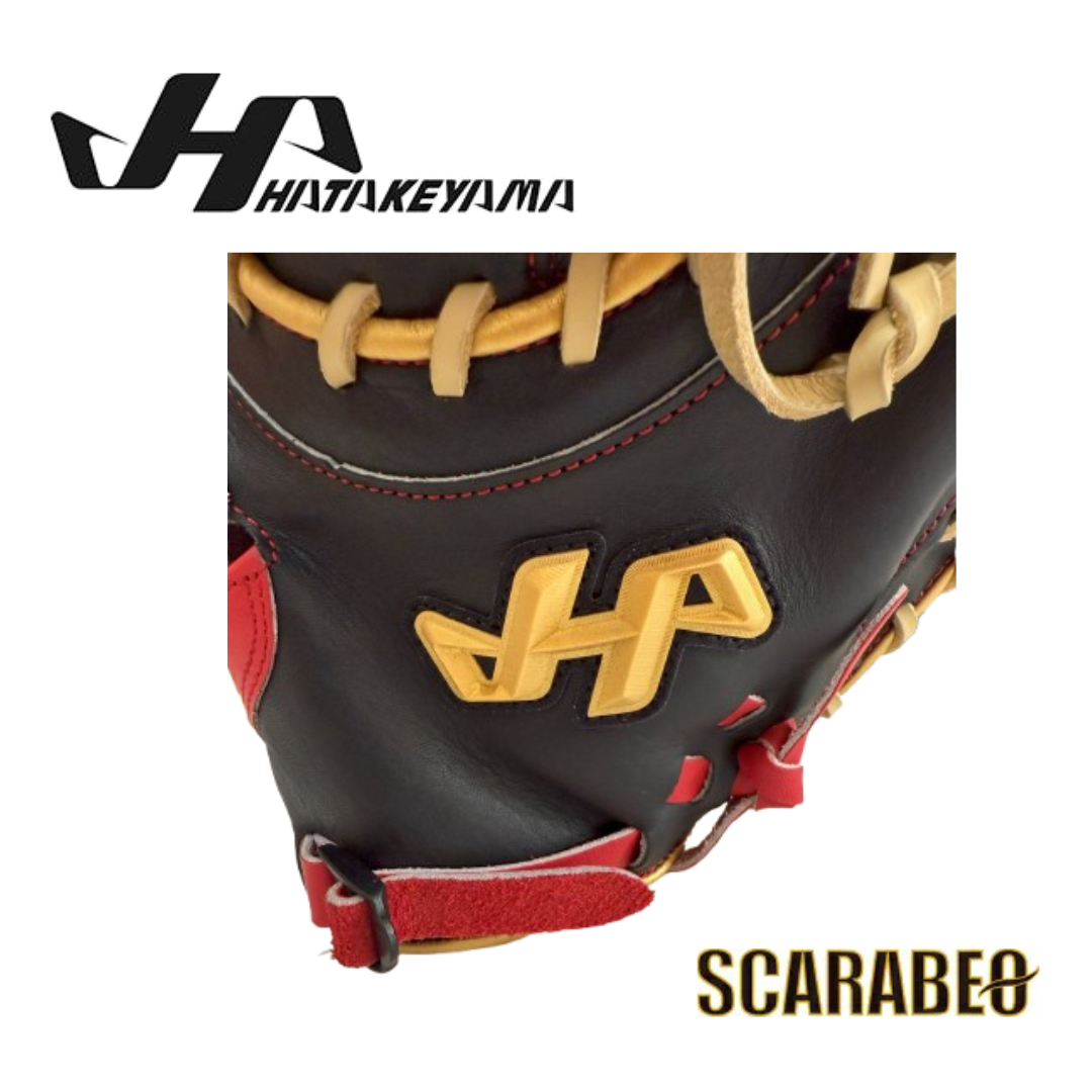 ハタケヤマ HATAKEYAMA 2025 PRO-M3 D ソフトボール用 捕手用 キャッチャーミット ブラック×レッド Uバック 限定モデル