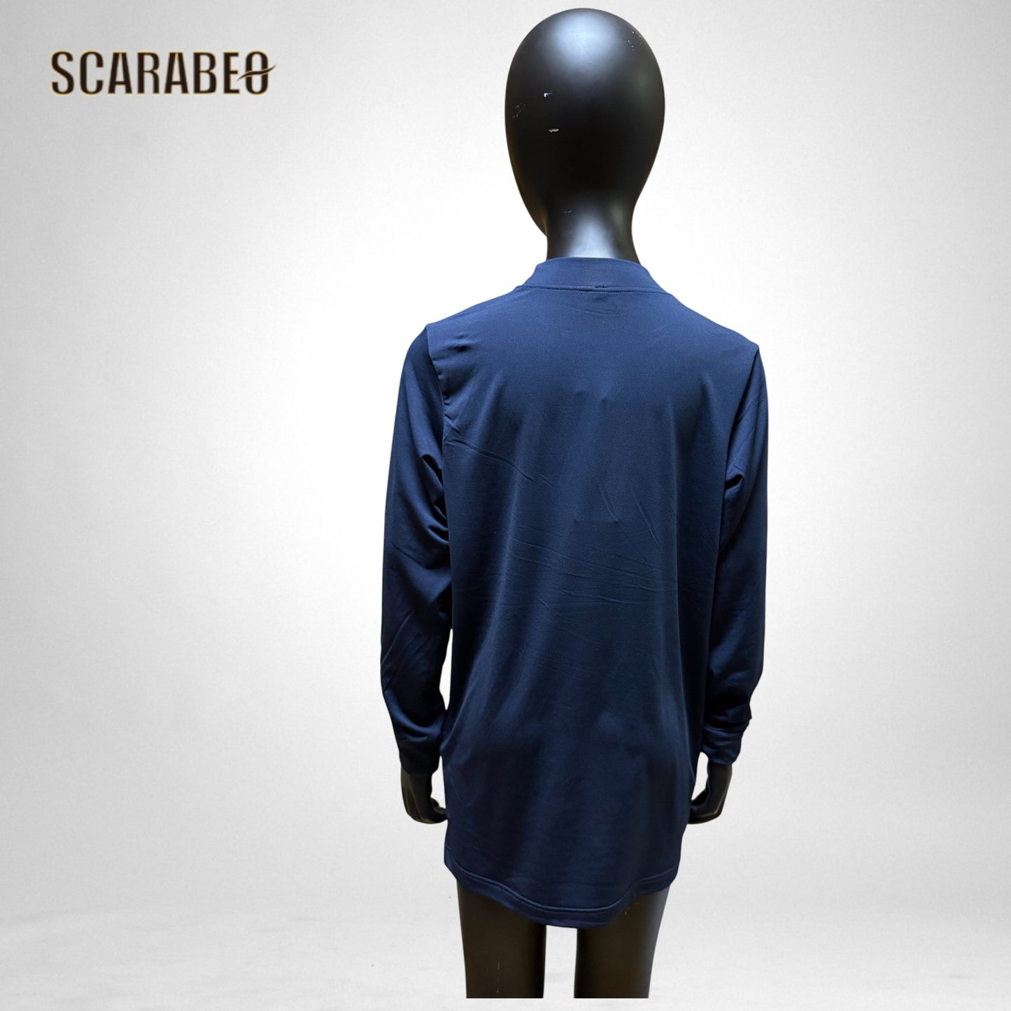 RENU ピーチ起毛 コンプレッション 長袖 ローネック シャツ 130〜LL 吸汗速乾 保温 インナー ブラック ネイビー　5526