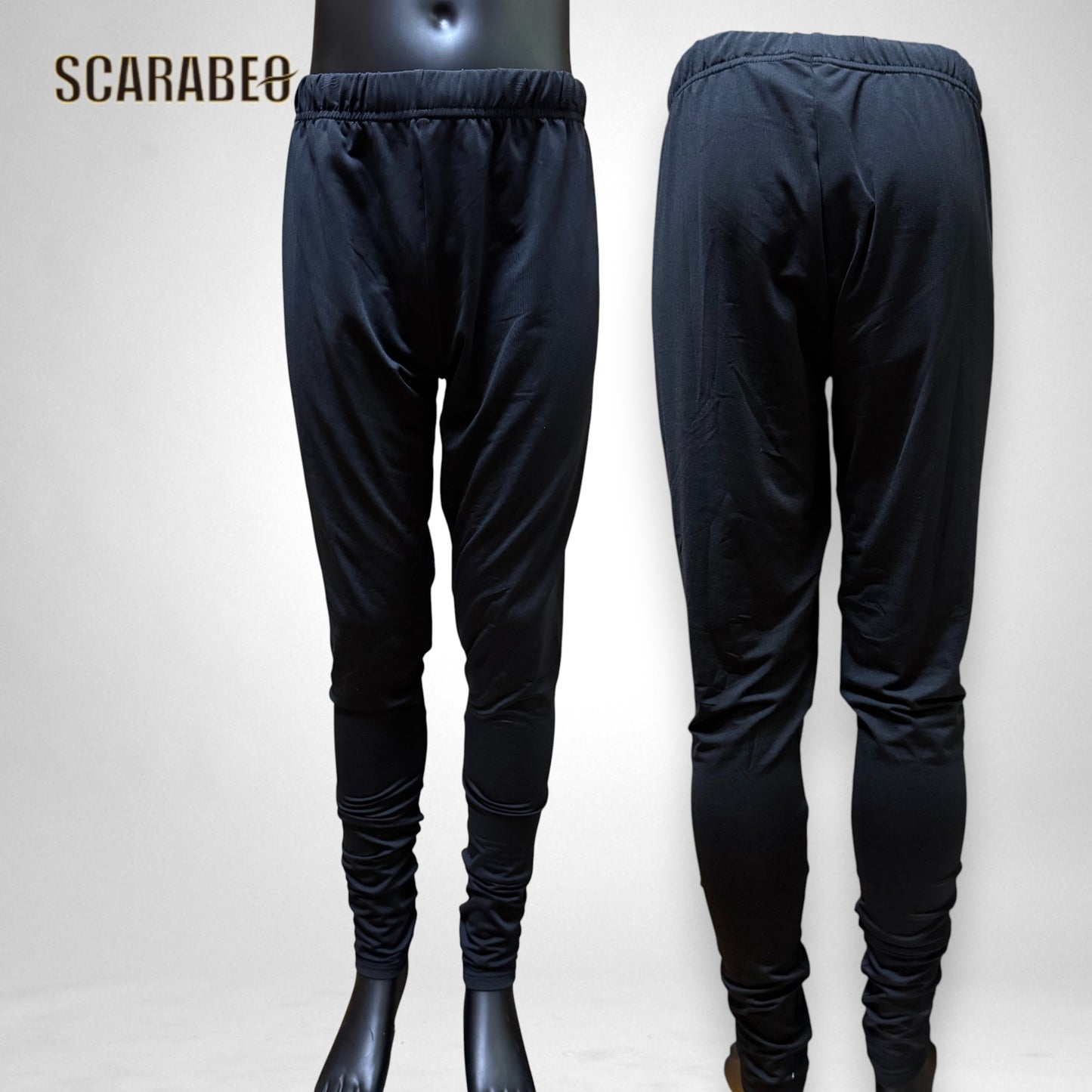 RENU ピーチ起毛 コンプレッション ロングスパッツ 130〜LL 防寒 インナー 吸汗速乾 スポーツタイツ ブラック ネイビー 5527