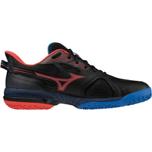 画像をギャラリービューアに読み込む, 【 ミズノ MIZUNO 】 テニスシューズ ウエーブエクシード 5 WIDE OC ( ブラック×ブルー×コーラル ) ユニセックス 61GB231310 WAVE EXCEED
