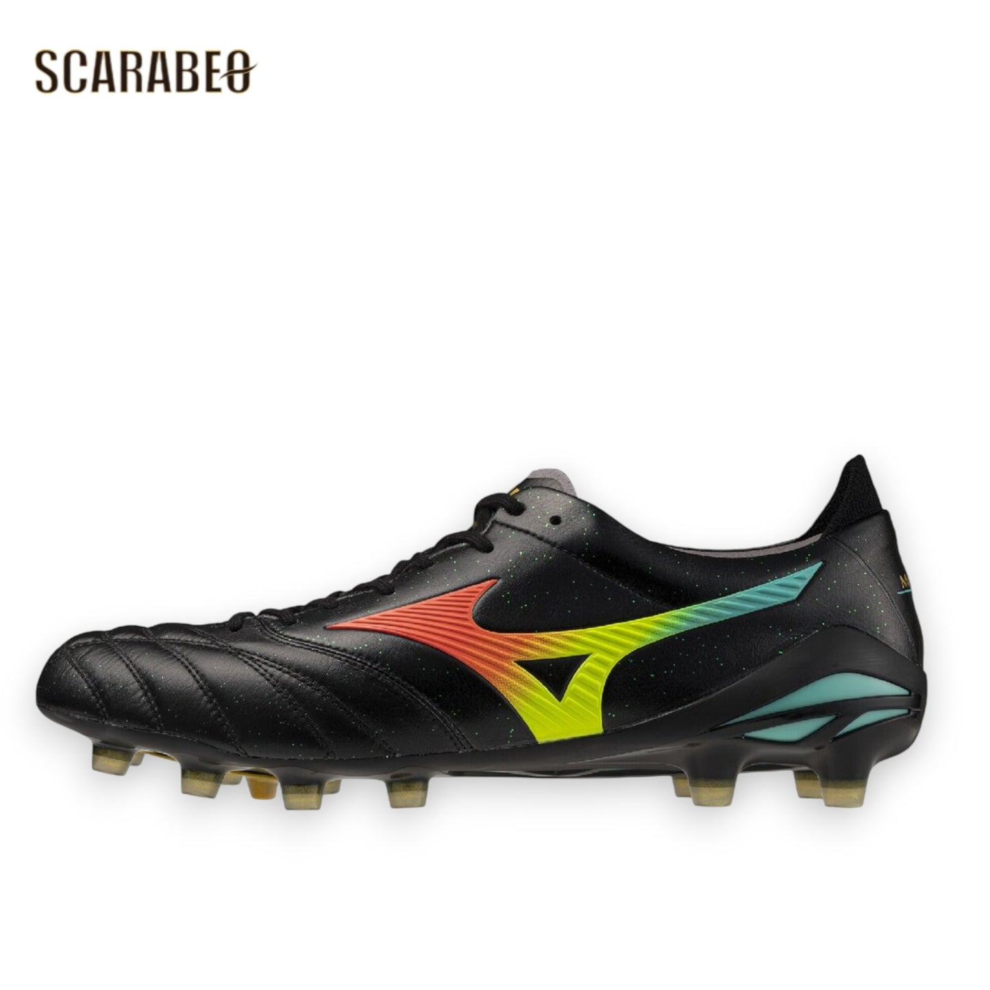 ミズノ モレリアネオ5 JAPAN BRIGHT BLACK PACK サッカースパイク MORELIA NEO V JAPAN 日本製 天然皮革 カンガルーレザー MIZUNO p1ga268000