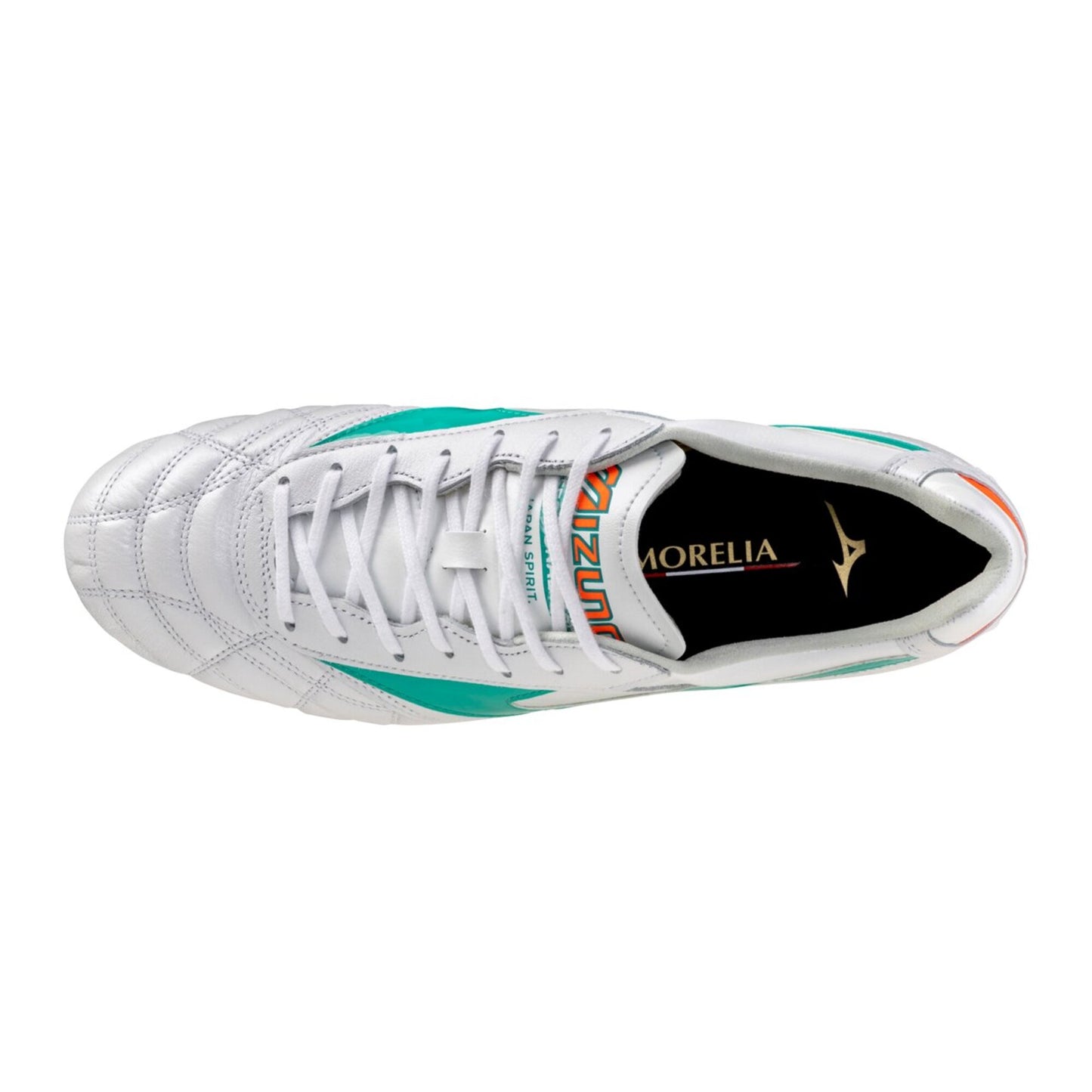 ミズノ モレリア 2 JAPAN AG PRISM WHITE PACK P1GA255235 サッカースパイク 日本製 ショートタン MORELIA II JAPAN p1ga260335