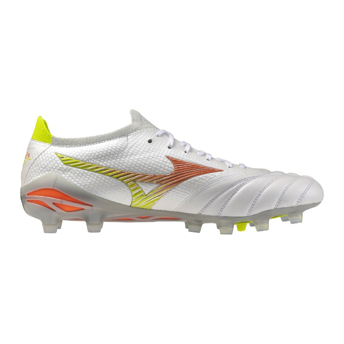ミズノ MORELIA NEO V β JAPAN PRISM WHITE PACK サッカースパイク モレリアネオ5 ベータ ジャパン ホワイト オレンジ イエロー MIZUNO