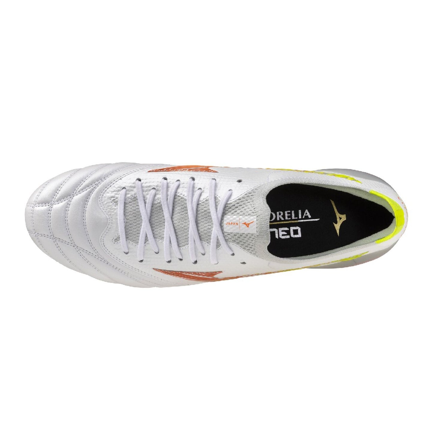 ミズノ MORELIA NEO V β JAPAN PRISM WHITE PACK サッカースパイク モレリアネオ5 ベータ ジャパン ホワイト オレンジ イエロー MIZUNO
