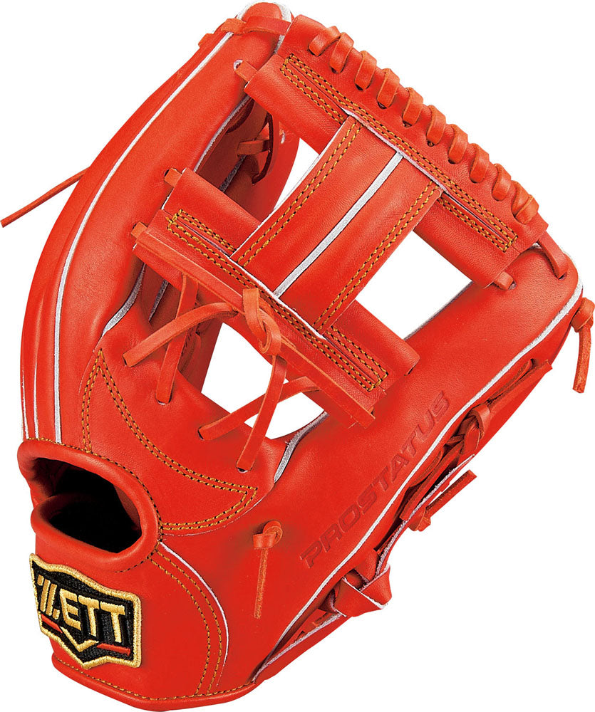 【 ゼット ZETT 】 硬式 グラブ 内野手用 プロステイタス 右投げ用 BPROG440 5800 Dオレンジ 硬式野球 遊撃手 グローブ 日本製 国産 PROSTATUS