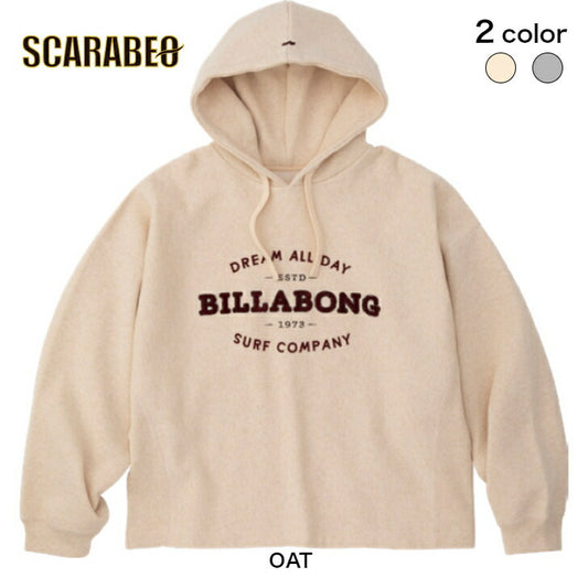 【在庫処分セール】【 BILLABONG ビラボン 】 レディース HEAVY BARREL CROPED SWEAT PARKA パーカー BC014014 - OAT GRH