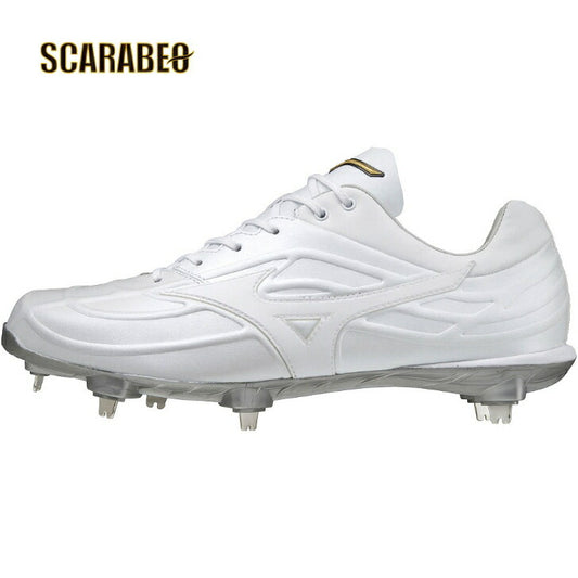 【 ミズノ MIZUNO 】 野球 ライトレボプロ KL シューズ 金具　白スパイク　白スパ　甲子園　高校生　高校球児　中学生　紐　金属　ミズノプロ【取り扱い店舗限定モデル】 ホワイト×ホワイト 11GM210101 白スパイク特集