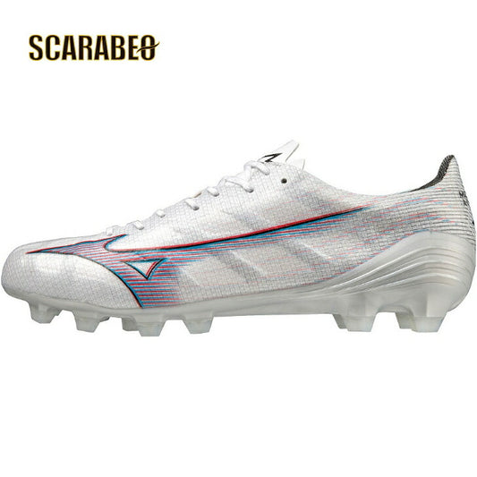 【大特価】ミズノ MIZUNO  サッカースパイク ミズノアルファ プロ ホワイト×イグニッションレッド×ブルー P1GA236409 α ALPHA PRO