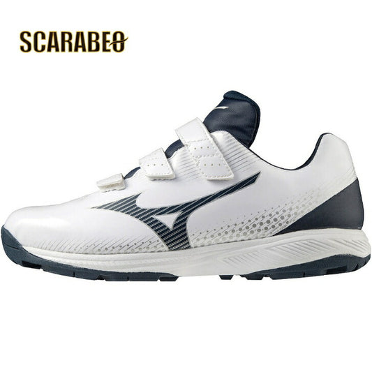 【 ミズノ MIZUNO 】 野球 ソフトボール トレーニングシューズ ライトレボトレーナーCR ホワイト×ネイビー 11GT222114  LIGHTREVO TR CR