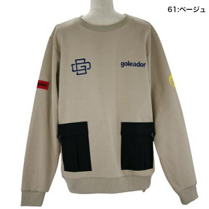 ゴレアドール 上下セット ポリ裏毛スウェット クルートレーナー テーパードパンツ GD-088 091 61 ベージュ goleador
