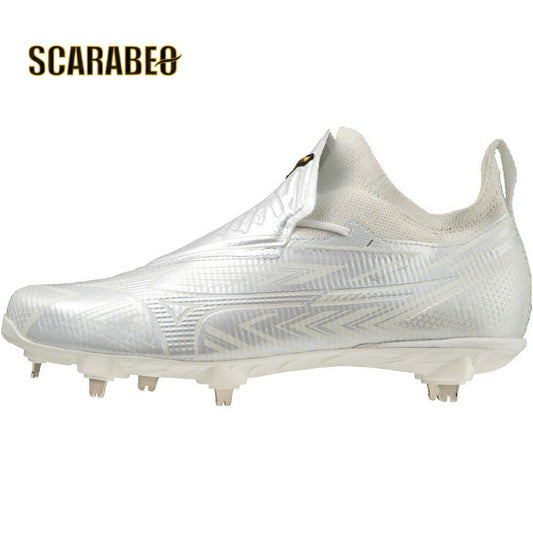 【 ミズノ MIZUNO 】 ミズノプロ 野球 スパイク ライトレボプロ GS 11GM230001 ホワイト 金属スパイク 金具スパイク 紐 2E LIGHTREVO PRO GS 白スパイク ソフトボール 白スパイク特集