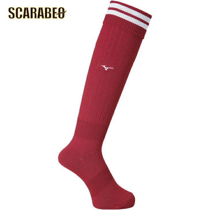 ミズノ サッカー ストッキング ( 21-29cm ) ユニセックス  P2MX800062 レッド×ホワイト