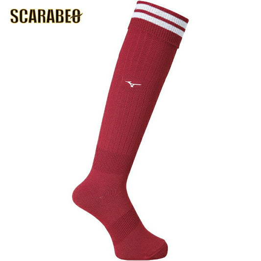 ミズノ サッカー ストッキング ( 21-29cm ) ユニセックス  P2MX800062 レッド×ホワイト